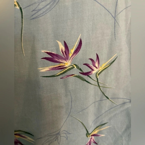 Vintage OP Ocean Pacific Womens Hawaiian Birds of Paradise Button Down Shirt - Picture 7 of 7